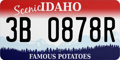 ID license plate 3B0878R