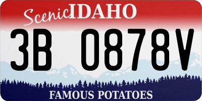 ID license plate 3B0878V