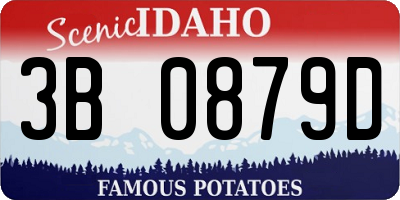 ID license plate 3B0879D