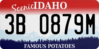 ID license plate 3B0879M