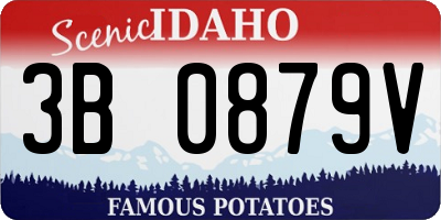 ID license plate 3B0879V