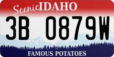 ID license plate 3B0879W
