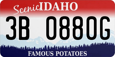 ID license plate 3B0880G