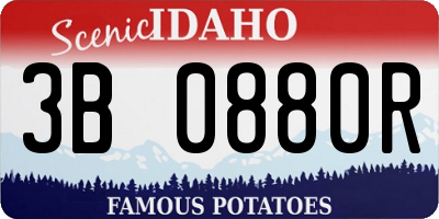 ID license plate 3B0880R