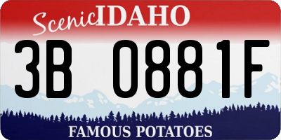 ID license plate 3B0881F