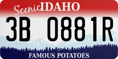ID license plate 3B0881R
