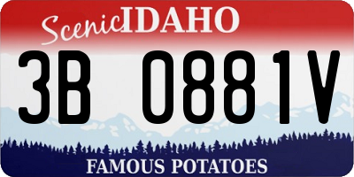 ID license plate 3B0881V