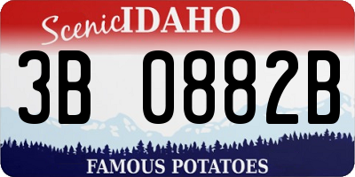 ID license plate 3B0882B