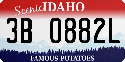 ID license plate 3B0882L