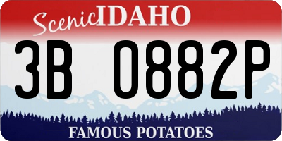 ID license plate 3B0882P
