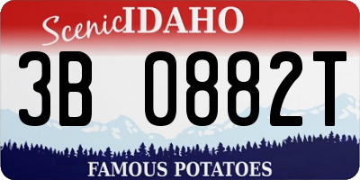ID license plate 3B0882T