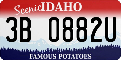 ID license plate 3B0882U