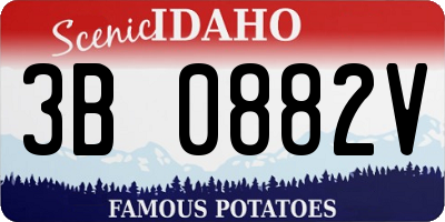 ID license plate 3B0882V
