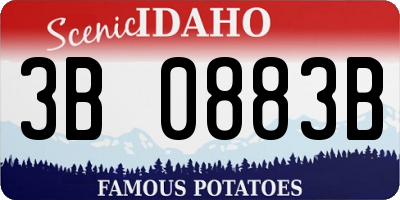 ID license plate 3B0883B