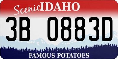 ID license plate 3B0883D