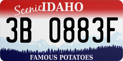 ID license plate 3B0883F