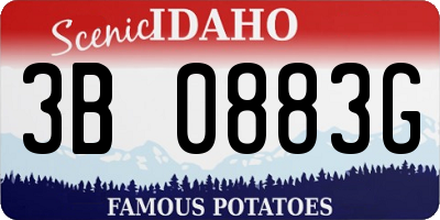 ID license plate 3B0883G