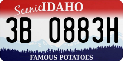 ID license plate 3B0883H