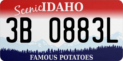 ID license plate 3B0883L