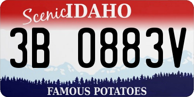 ID license plate 3B0883V