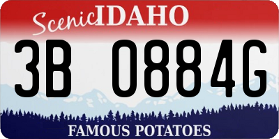 ID license plate 3B0884G