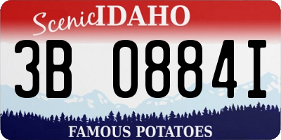 ID license plate 3B0884I