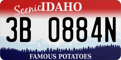 ID license plate 3B0884N