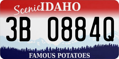 ID license plate 3B0884Q