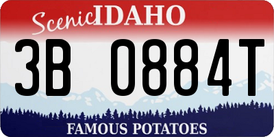 ID license plate 3B0884T