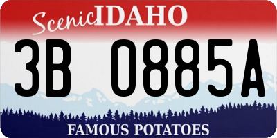 ID license plate 3B0885A