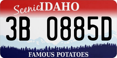 ID license plate 3B0885D