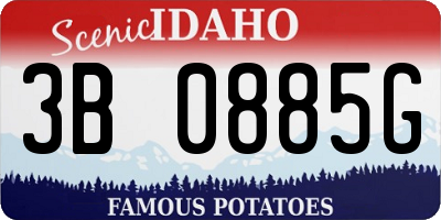 ID license plate 3B0885G
