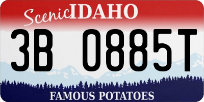 ID license plate 3B0885T