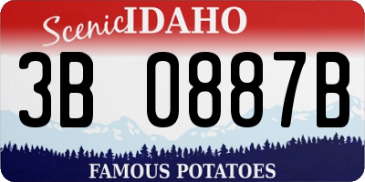 ID license plate 3B0887B