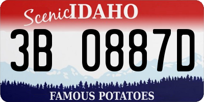 ID license plate 3B0887D