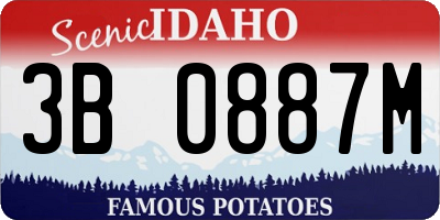 ID license plate 3B0887M