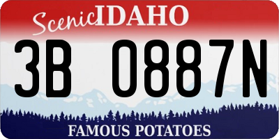 ID license plate 3B0887N