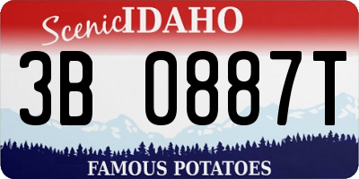 ID license plate 3B0887T