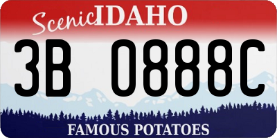 ID license plate 3B0888C