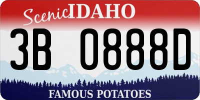 ID license plate 3B0888D