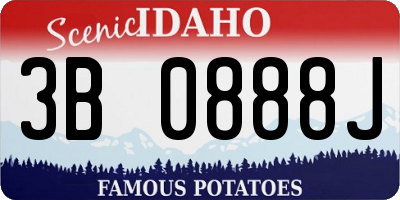 ID license plate 3B0888J