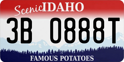 ID license plate 3B0888T