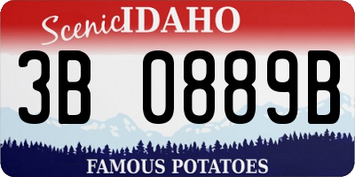 ID license plate 3B0889B