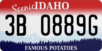 ID license plate 3B0889G