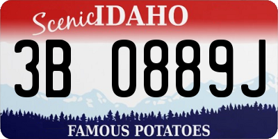 ID license plate 3B0889J