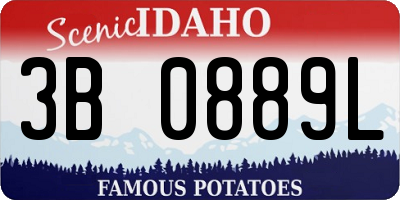 ID license plate 3B0889L