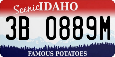 ID license plate 3B0889M