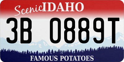 ID license plate 3B0889T