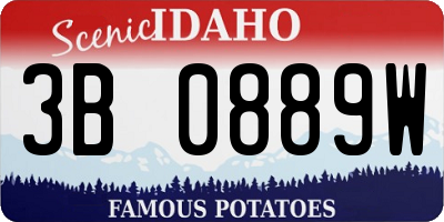 ID license plate 3B0889W