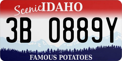 ID license plate 3B0889Y